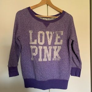 Victoria’s Secret Pink 3/4 sleeve crew neck